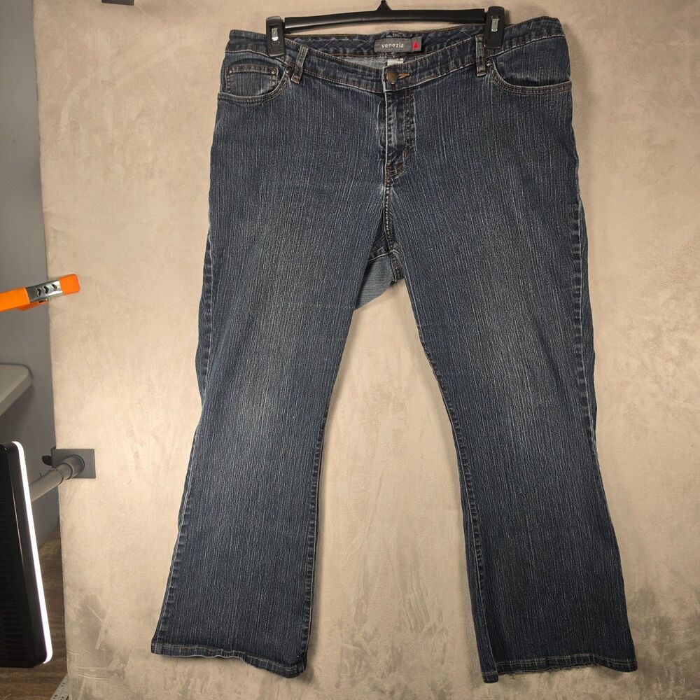 Venezia Womens Bootcut Jeans 40x29 Medium Wash Blue Denim Classic 5-Pocket